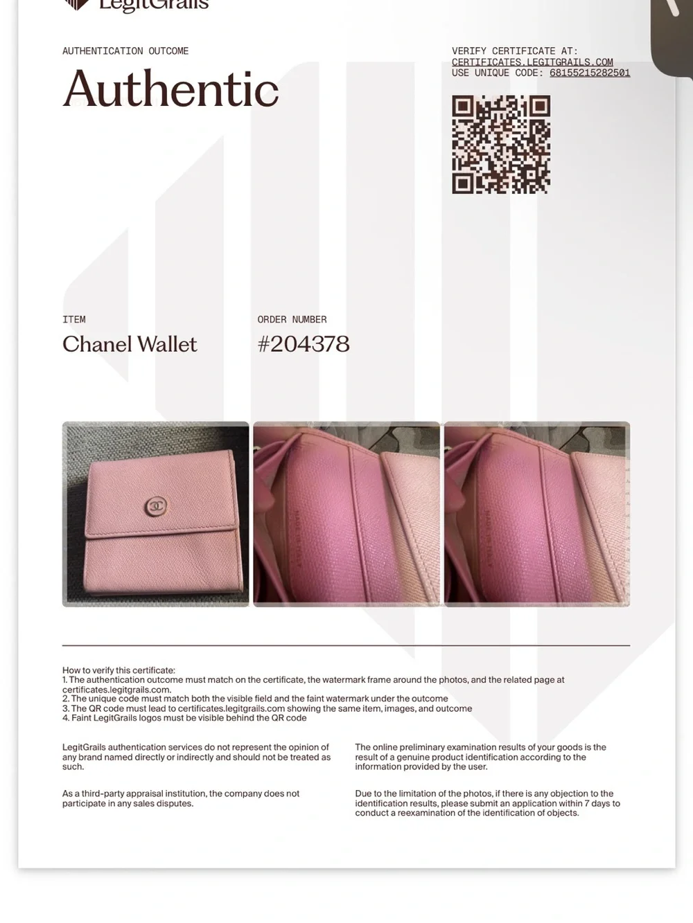 CHANEL Pink Compact Bi-Fold Wallet with CC Button